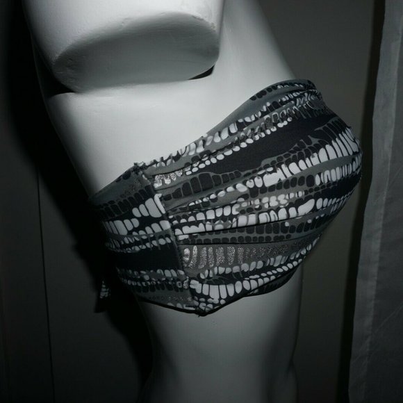 New Skye Swimwear Grey/Silver/White Twist Bandeau size M - Picture 4 of 4
